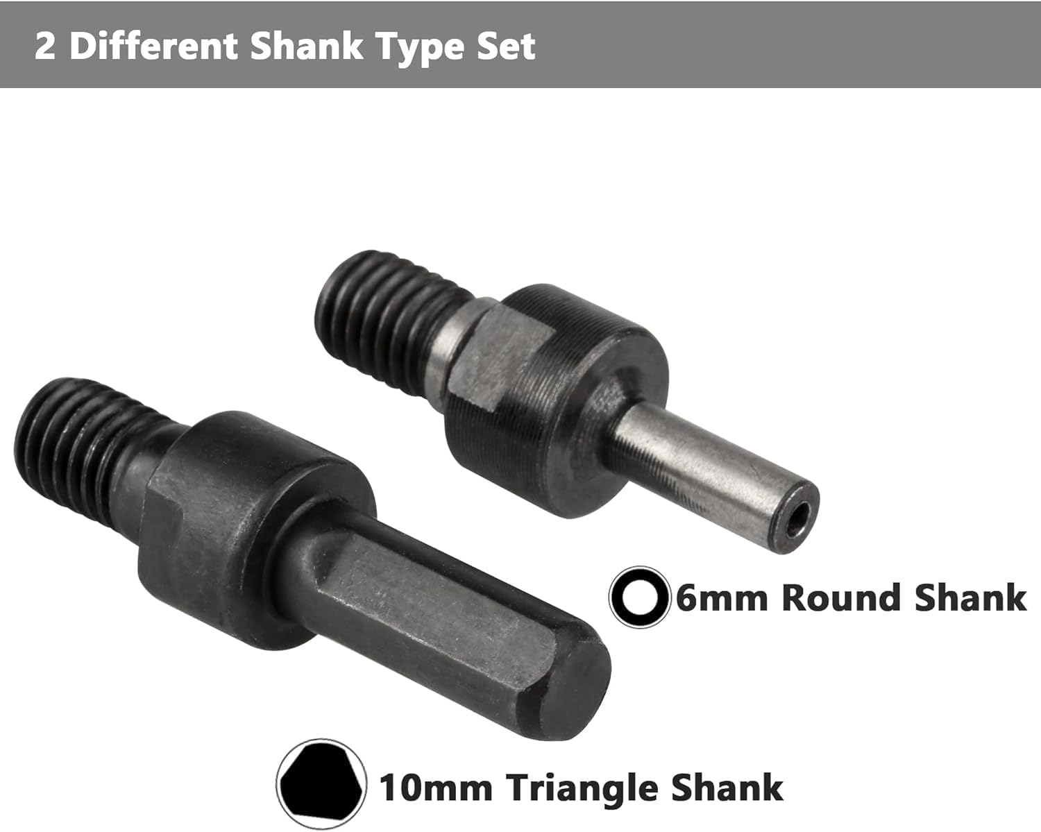 Yakamoz Drill Angle Grinder Adapter with Flange Nut Parts Set, 6Mm and 10Mm Drill Arbor Mandrel Adaptor with 3 Set Replacement Grinder Flange Nuts and Spanner Wrench Conversion Tool image number 2