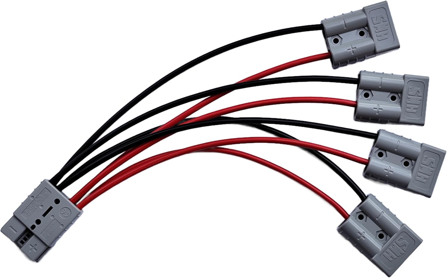 Custom Power Cord 50A Anderson Connector Y Adaptor. Custom Output Number, Length. (4 Outputs, 4.59Mm^2 Wire, 0.3M) image number 1