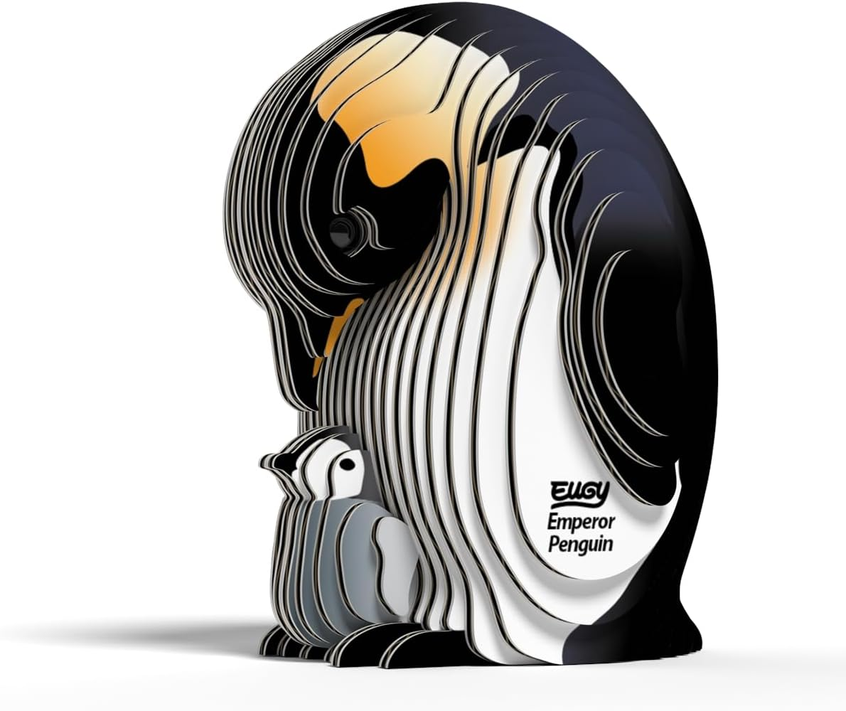 Eugy 131 Emperor Penguin 3D Puzzle - 30 Piece Eco-Friendly Educational Toy Puzzle for Boys, Girls & Kids Ages 6+