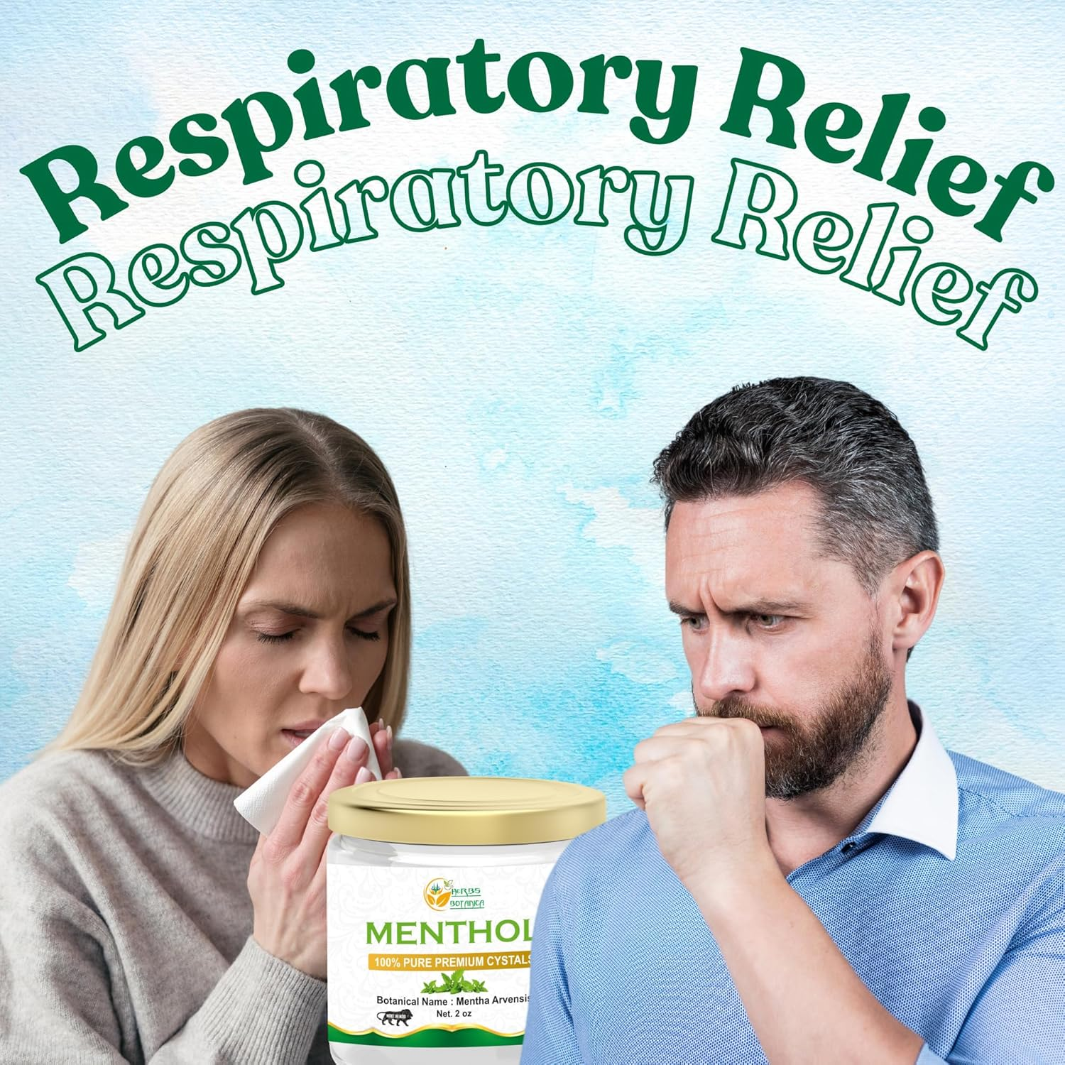 Herbs Botanica Menthol Crystals Mentha Arvensis 100% Pure USP Food Grade Great for Cosmetics, Salves, Balms, Creams and Soap Making 2 Oz image number 1