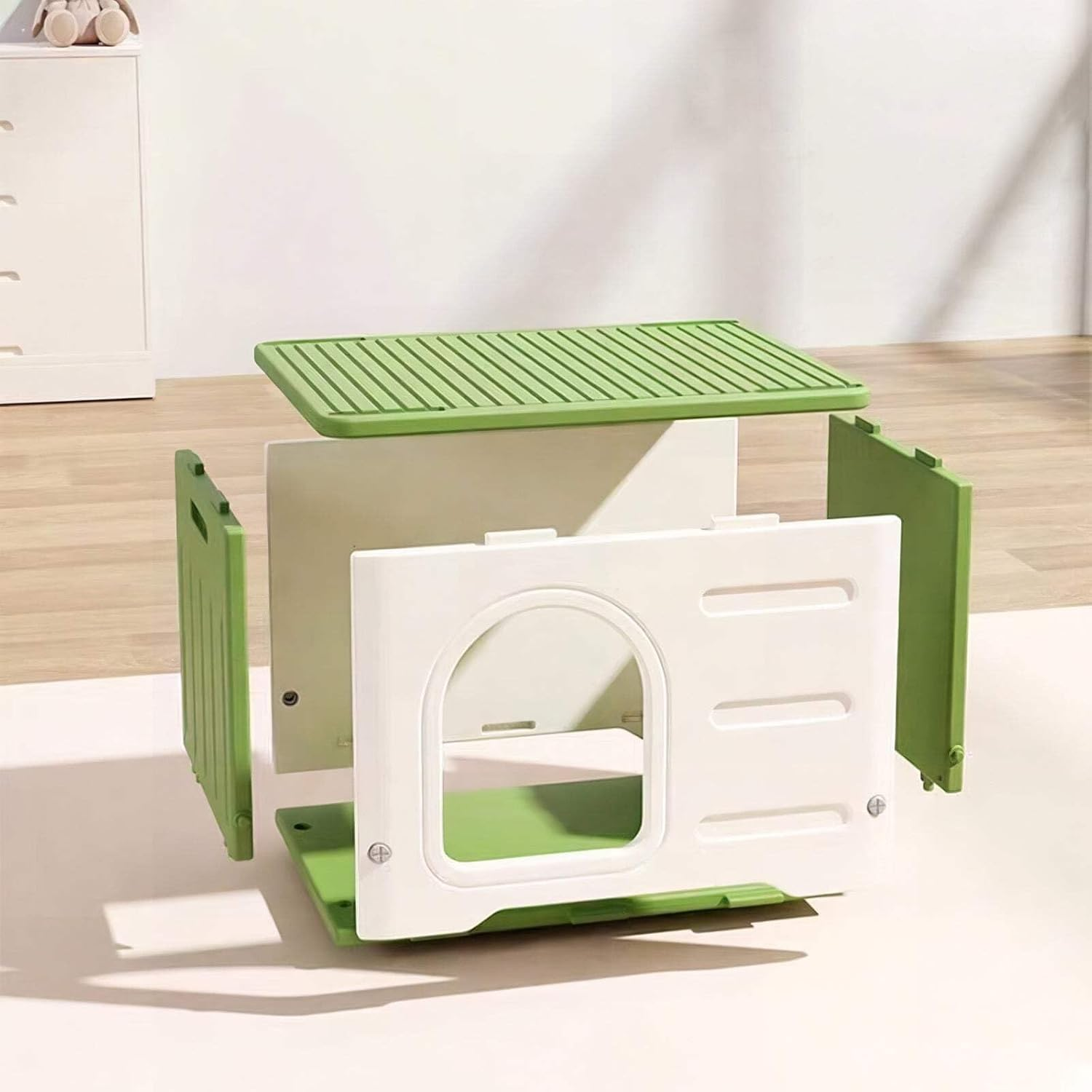 Pet Shack HDPE Weather Proof Indoor Outdoor Pet House for Cats image number 2