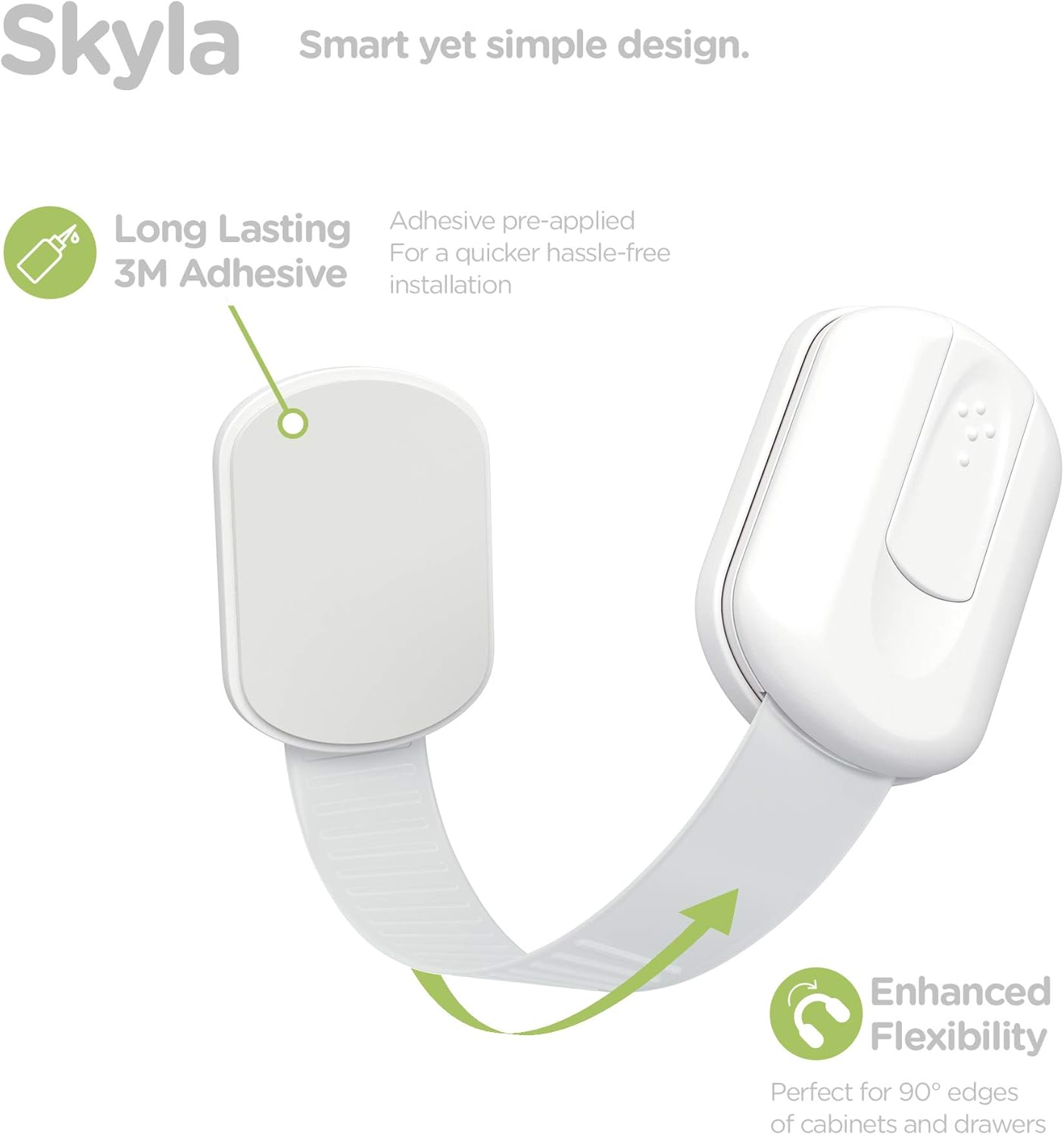 Baby Proofing Child Safety Locks (16 Pack) by Skyla Homes - the Safest, Quickest and Easiest 3M Adhesive Cabinet Latches, No Screws & Magnets, Multi-Purpose for Furniture, Kitchen, Ovens, Toilet Seats image number 5