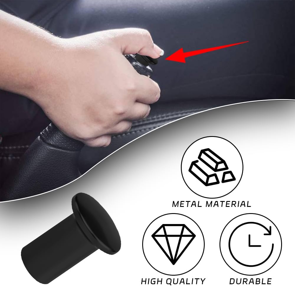 2PCS Hand Brake Knob Cover, Car Handbrake Button, Aluminum Car E-Brake Handle Cover, E-Brake Handle Handbrake Emergency Cover, Gear Handle Brake Press Button Compatible with GT86, FRS, BRZ image number 6