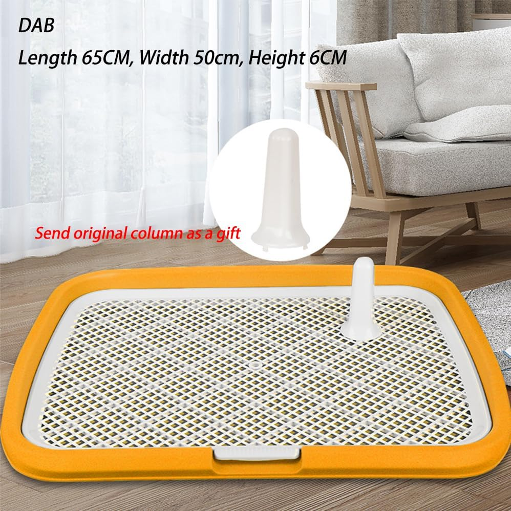 Puppy Dog Toilet,Dog Potty Tray Toilet,Pee Mesh Training Tray,Pet Training Toilet Pee Pad Holder for Dogs Doggy,Litter Tray, Low Entry,Open Top Box, Reusable for Indoor Outdoor,Yellow.