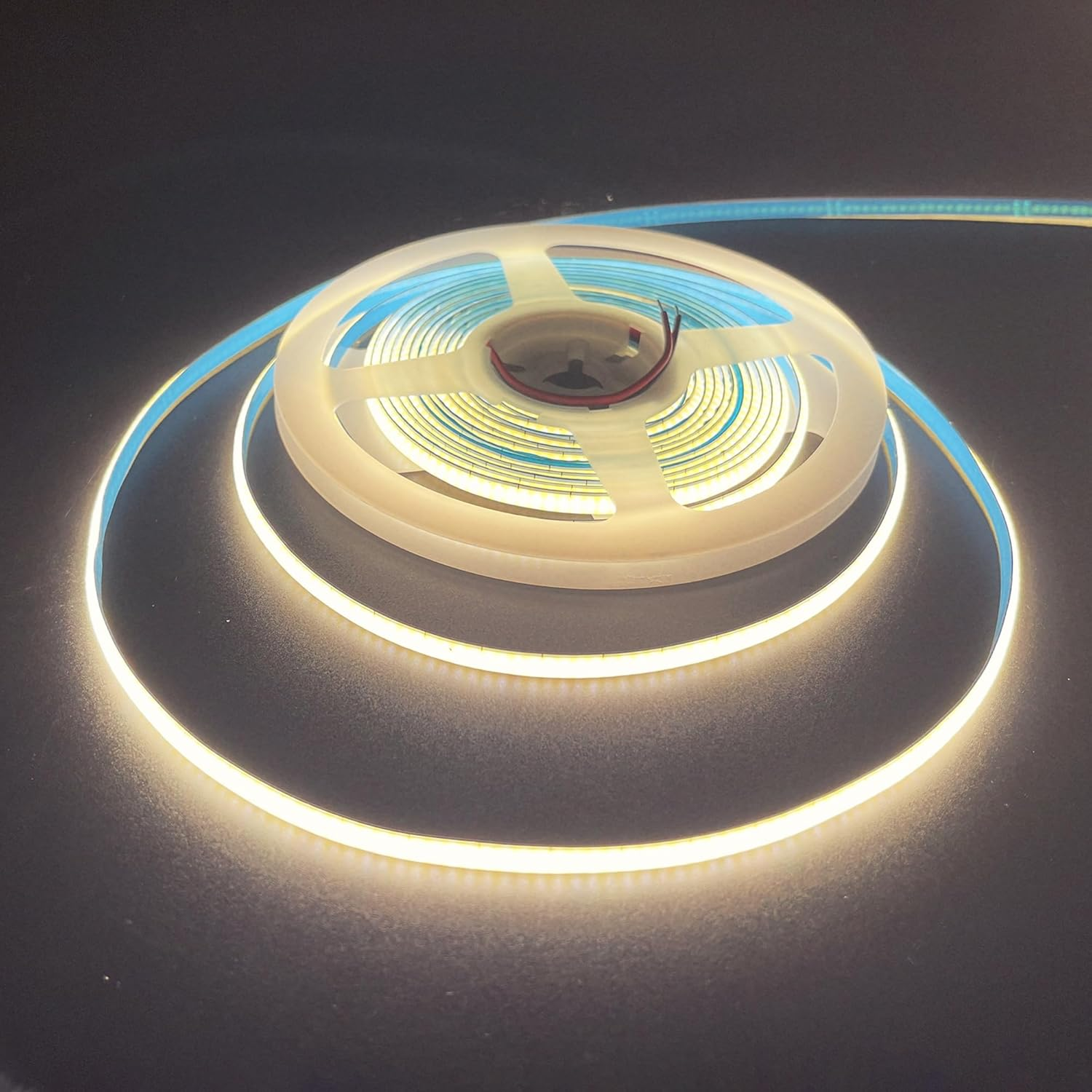 12V 5Mm Width COB LED Strip Lights(No Power Supply),16.4Ft/5M,Warm White 3000K,400Leds/M,With 5521DC Female Connector,10W/M,Cri90,4500Lm,Electroplated Double-Sided Panel Light Strip,Ip20 - Coolwhite-6500K image number 5