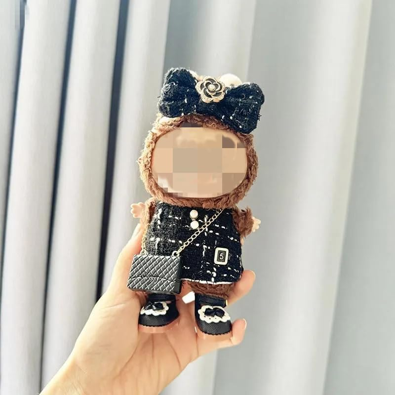 17Cm Doll Clothes Suitable for 17Cm Labubu 1Bag+1Shoes+1Dress+1Hairband No Doll image number 4