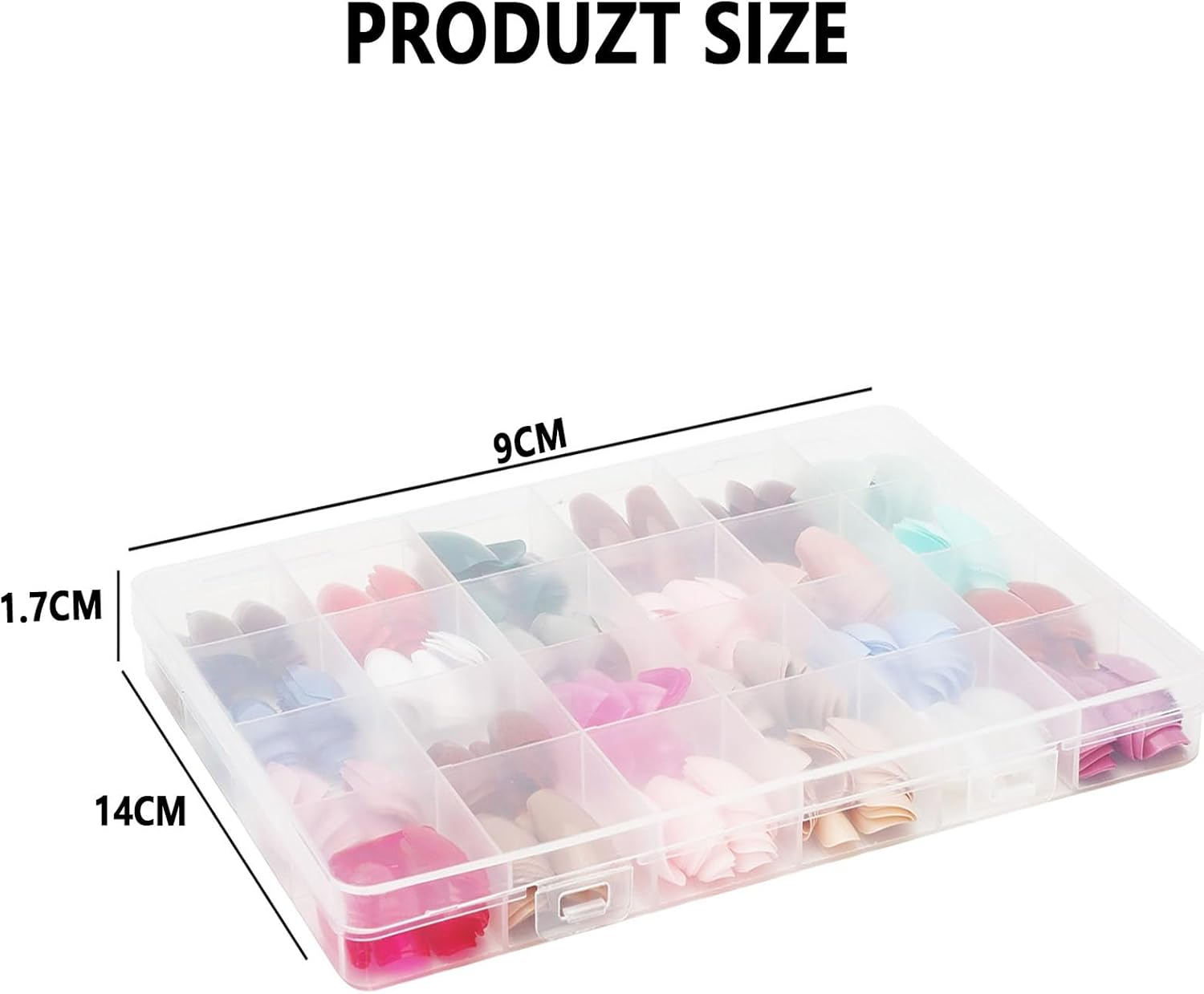 YAKESD 576Pcs Long Press on Nails, 24 Colors Full Cover Coffin Fake Nails, Artificial Nail Stick on Nail for Women Manicure image number 5