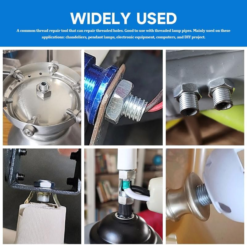 10 Pcs M12 to M10 Thread Reducer Nuts Conversion Sleeve - High Strength Steel Threaded Inserts for Pipe Fittings, Z Axis Hand Screw Nut Coupler (Industrial & DIY Use) image number 2