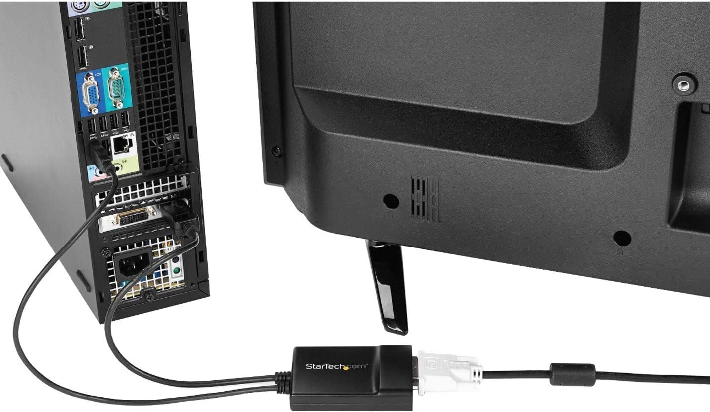 Startech.Com Displayport to DVI Dual Link Active Adapter Converter - DP to Dual Link DVI-D Active Adapter - 2560X1600-3D Support, Black image number 1