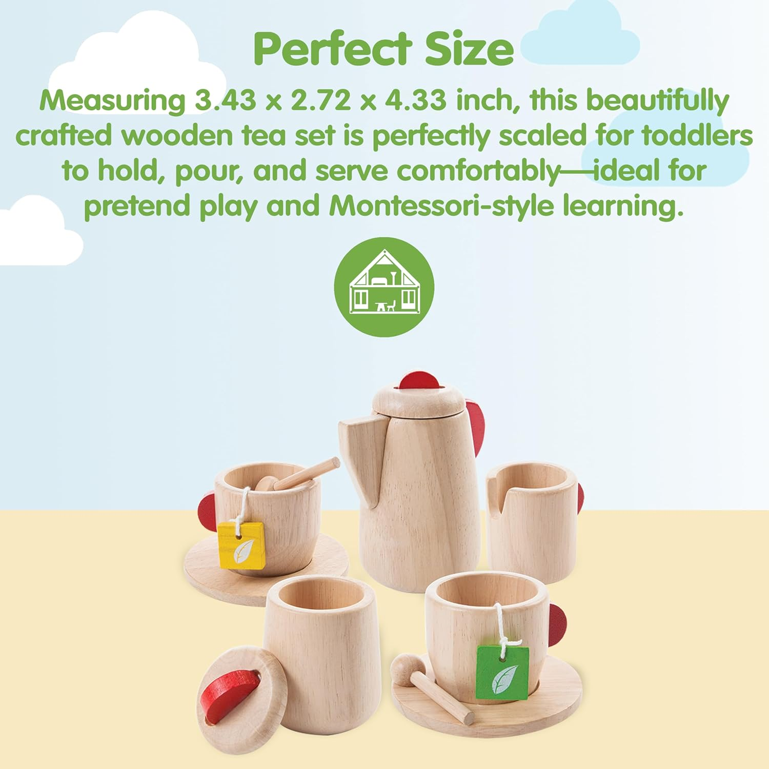 Plan Toy Tea Set(Solid Wood Version) image number 5