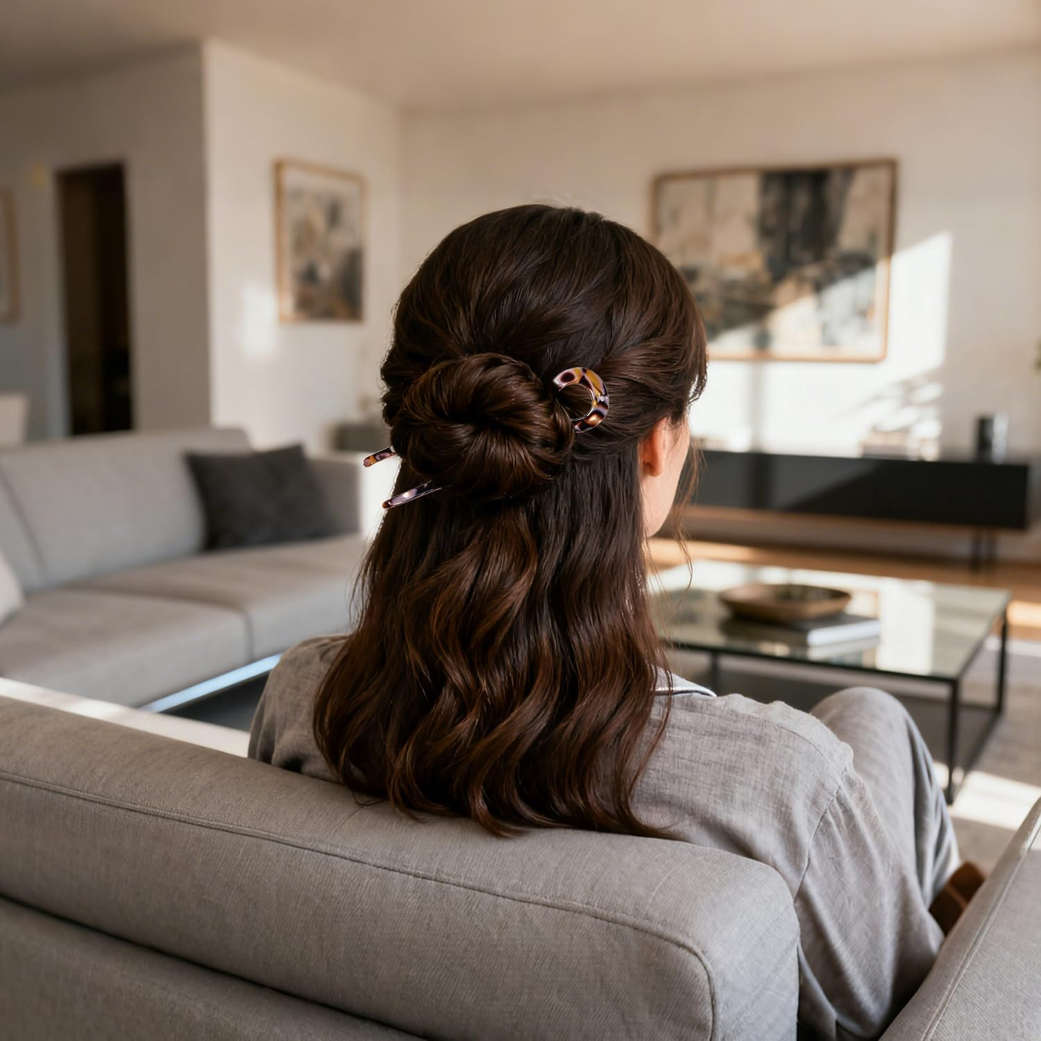 3 Pcs Hair Pins, Prestige U-Shaped French Hairpins for Women Buns Thick Fine Long Curls Styling Accessories image number 6