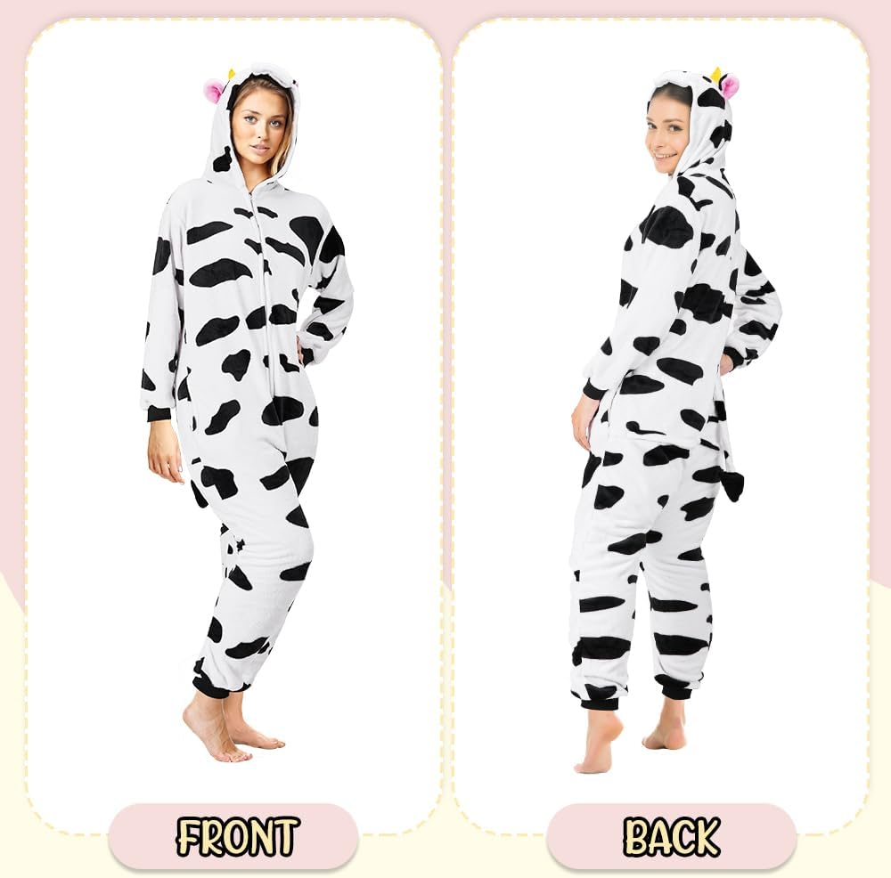 Autowt Animal Onesie Costume, Halloween Cosplay Jumpsuit Homewear for Women Men Adult, Unisex Plush One-Piece Sleepwear Pajamas Kigirumi for Party Carnival Christmas image number 6