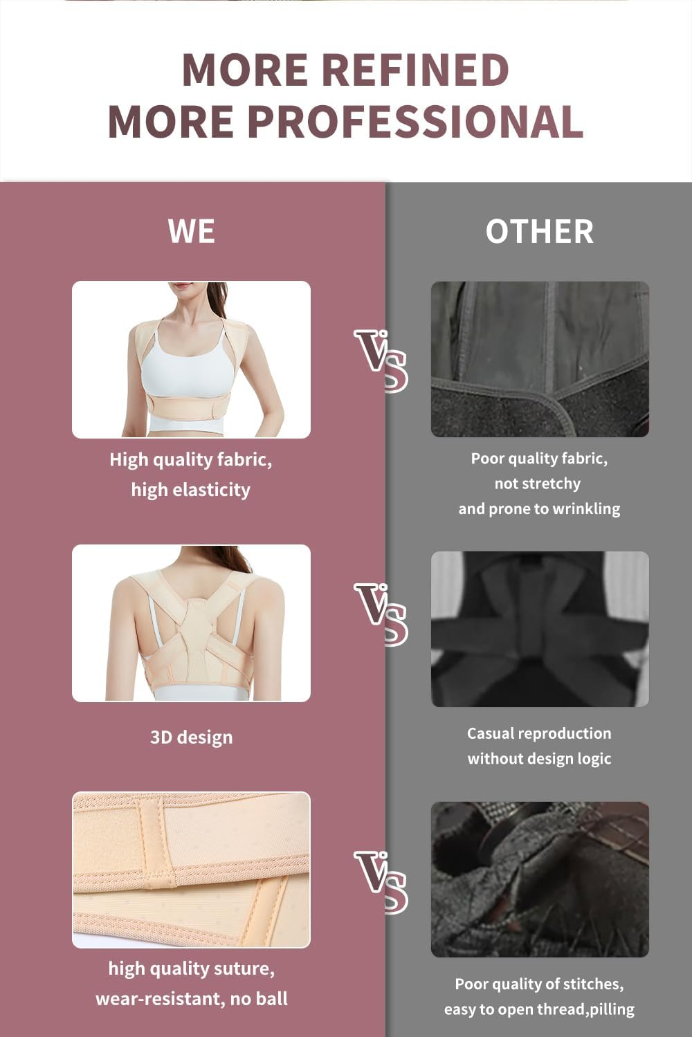 Posture Corrector for Women & Men &ndash; Adjustable, Breathable Upper Back Brace for Daily Use, Office, and Sitting Work (Medium) image number 1