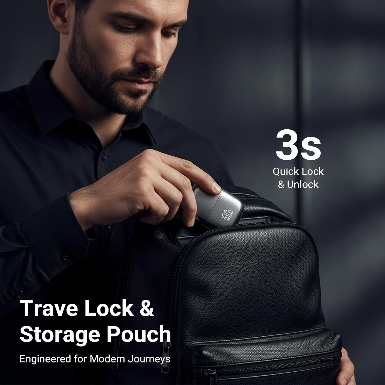 Ixtra Mini Electric Foil Shaver for Men &ndash; Close Shaving Face Razor with High-Speed 3 Floating Blade Heads, USB-C Fast Rechargeable Cordless Razor, IPX7 Waterproof Wet & Dry, Travel Lock, LED Display image number 1