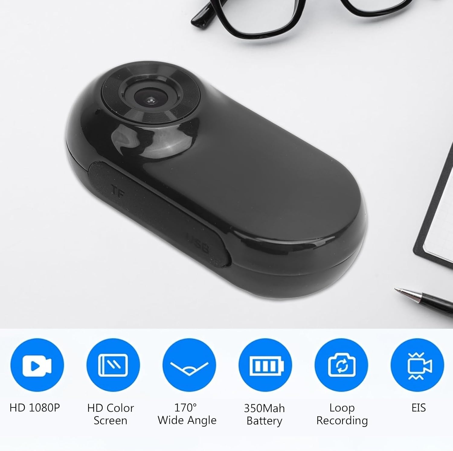 Annadue Pet Camera Collar, Action Camera for Video Recording with 0.96 Inch LCD Screen, 170 Degree Wide Angle, Cat Camera Collar, Dog Collar Camera for Indoor and Outdoor Use image number 2