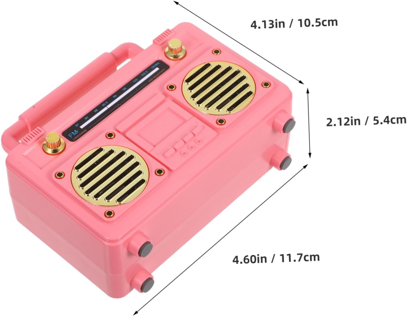 SECFOU Portable Mini Retro Speaker with Built Subwoofer Wireless Outdoor Radio for Camping and Travel Sturdy Battery for Compact Vintage Music Player for Home Desk Decor