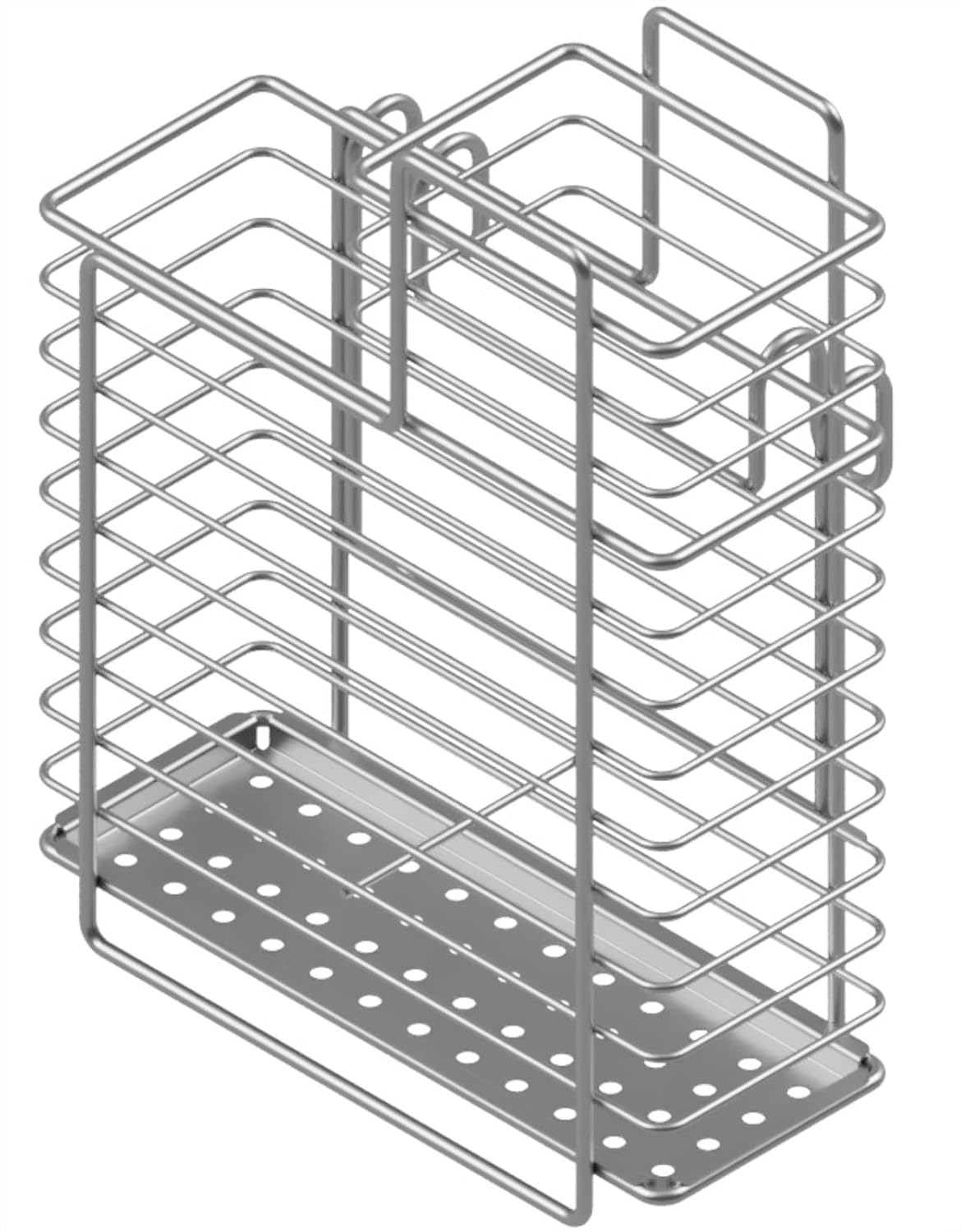 Anesty HO2166 Stainless Steel Dish Drainer Rack, Approx. Width 4.3 X Depth 2.0 X Height 8.7 Inches (11 X 5 X 22 Cm), Hook Included, Knife Stand, Kitchen, Dryer, Dish Storage, Silver image number 5