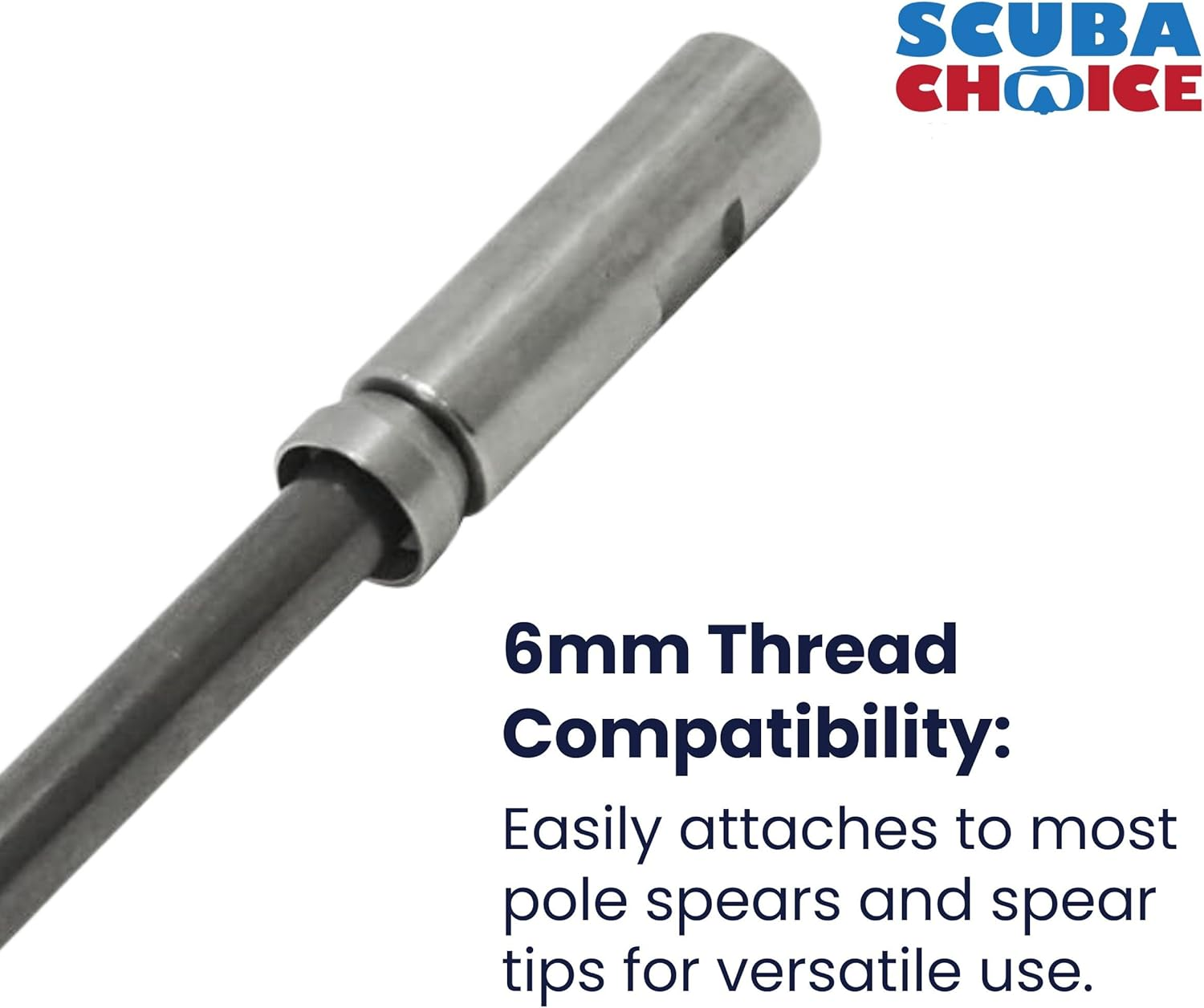 Scuba Choice 6Mm Twin Barb Double Wing Pole Spear Tip with Keeper, Durable Stainless Steel, Compatible JBL & Other Threads, Premium Spearfishing Gear image number 3