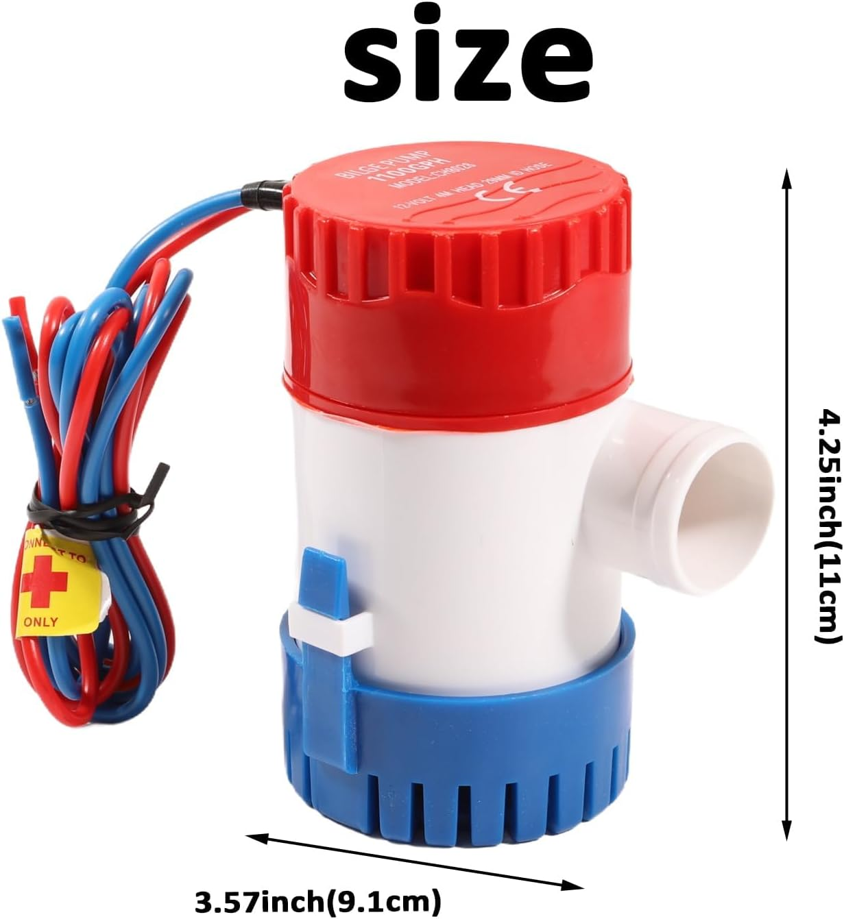 12V Submersible Bilge Pump 1100GPH, Automatic Marine Electric Water Pump with Stainless Steel Shaft for Boat RV Yacht Fishing Camping Pool Fountain ﻿ image number 1
