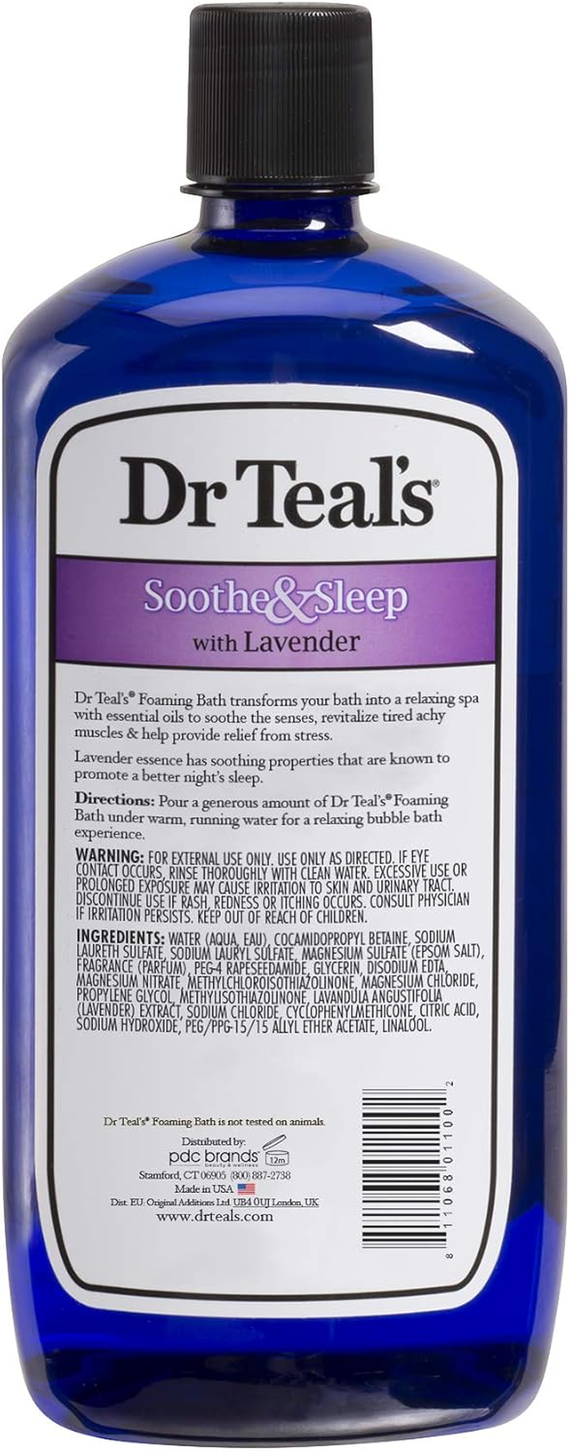 Dr Teal'S Pure Epsom Salt Foaming Bath with Lavender, 1 L (Pack of 2) image number 5