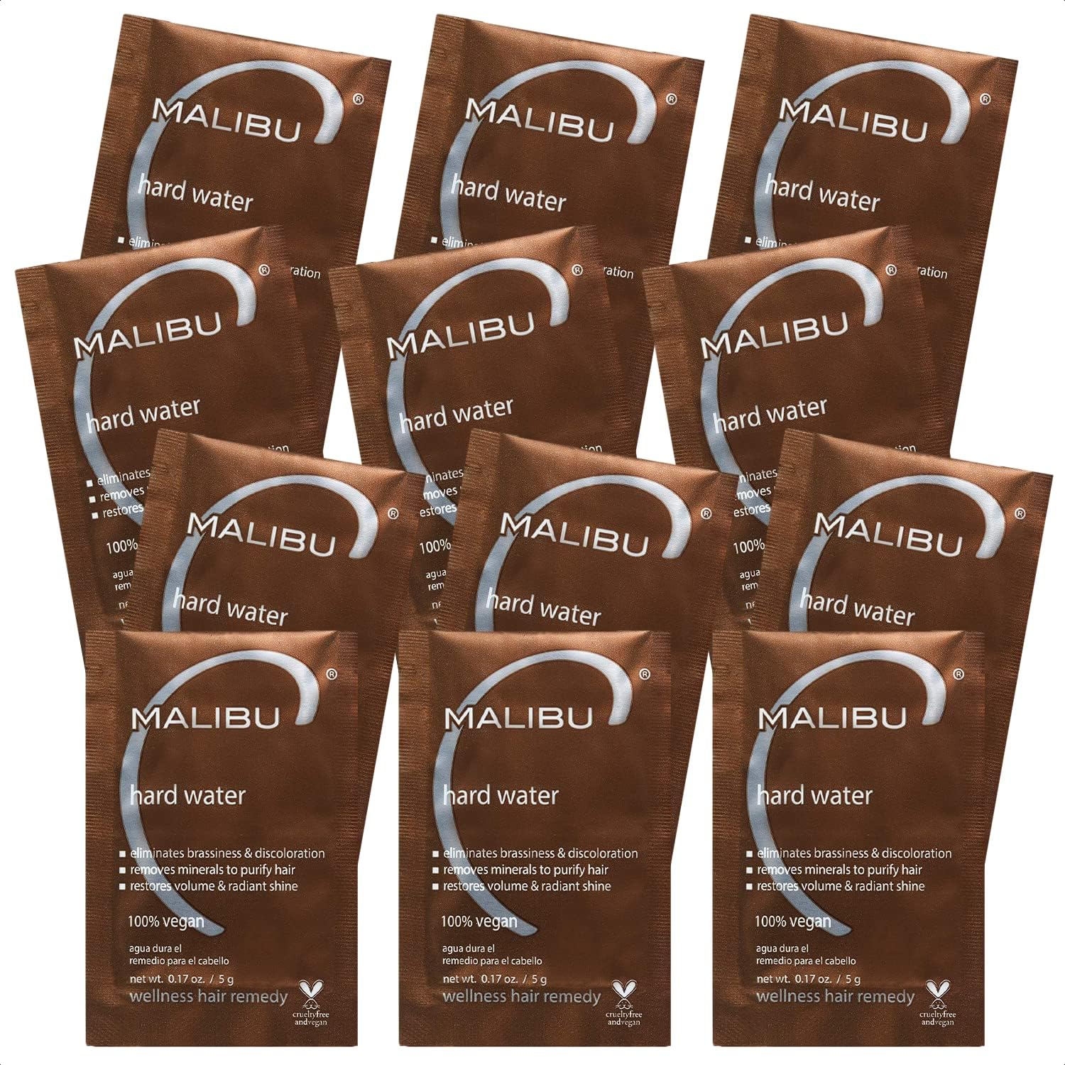 Malibu C Hard Water Wellness Hair Treatments 12-Piece Sachets image number 4
