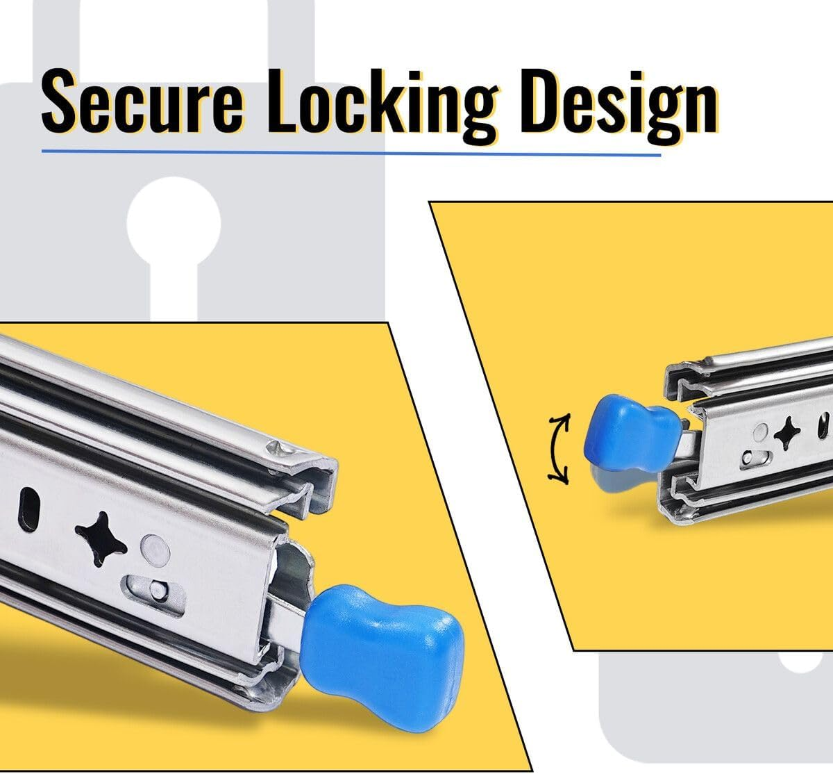 Shogun Drawer Runners Heavy Duty Slides Rails Cabinet Guide Locking Ball Bearing Track 120Kg Full Extension 1300 to 2600Mm Metal Trailer RV Camper Toolbox image number 1
