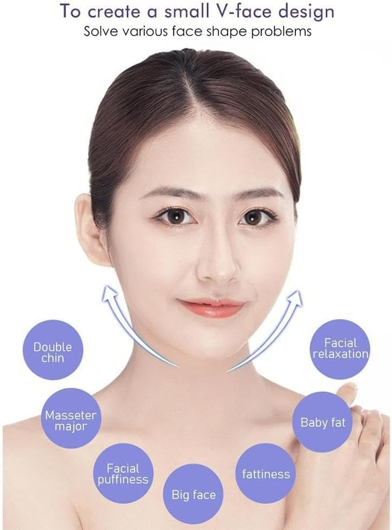 Reusable V Face Bandage Shaper Women Slimming Bandage Double up Chin Face Lift Belt Sleeping Reduce Thining - Pink image number 4