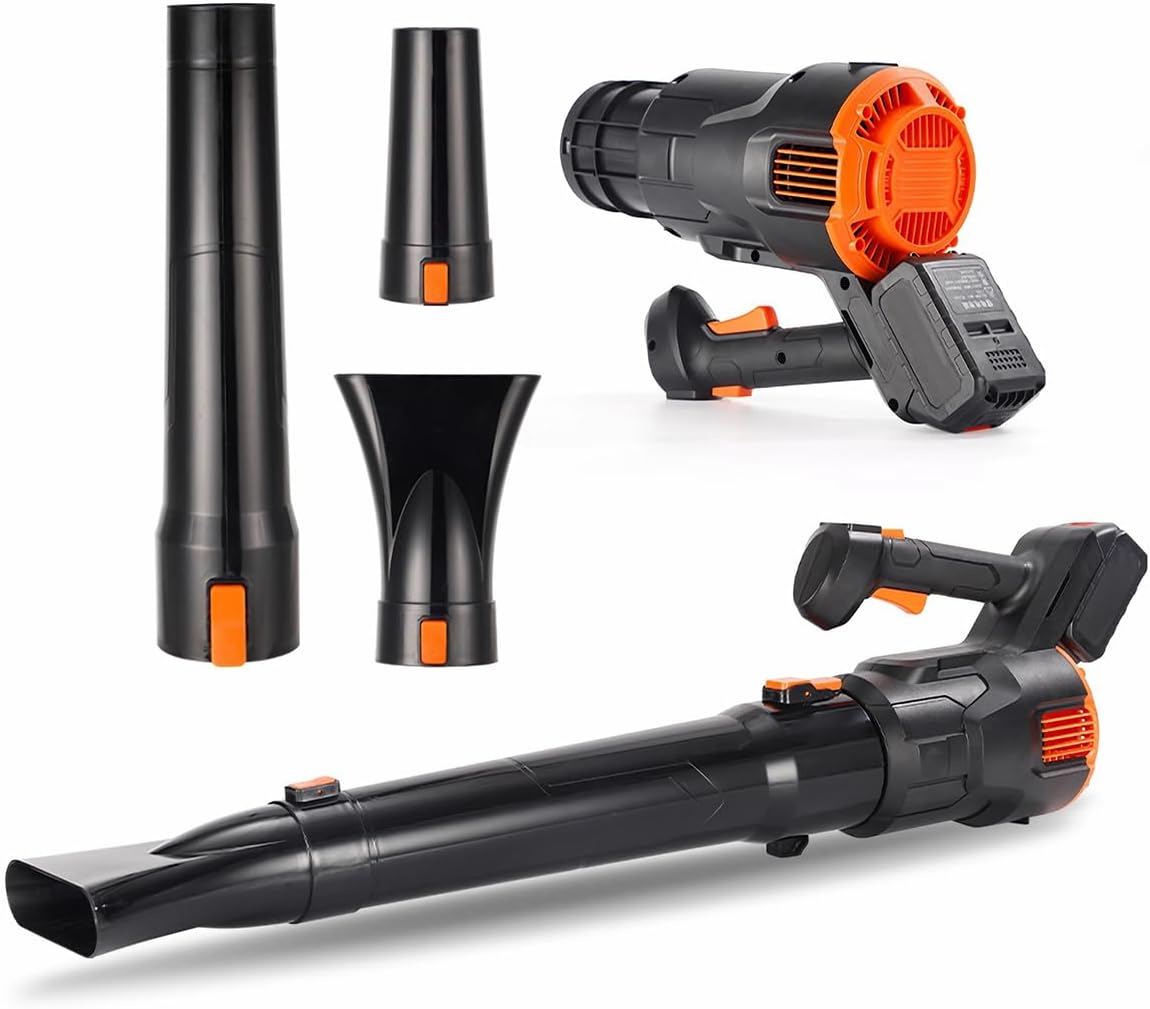 21V Electric Cordless Leaf Blower 200Km/H 2.0Ah Batteries and Charger - Lightweight Solution for Patio Cleaning, Lawn Care, and Leaf Blowing image number 1