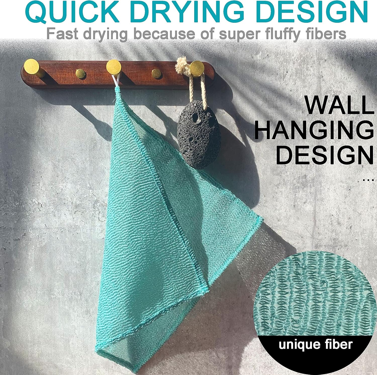 6 Pcs/Set 12"&times;12" Home Spa Exfoliating Nylon Bath Cloth/Towel - Magic Shower Washcloth for Body - Shower Scrubber - Remove Dead Skin - Great for Skin Care in the Bath image number 1