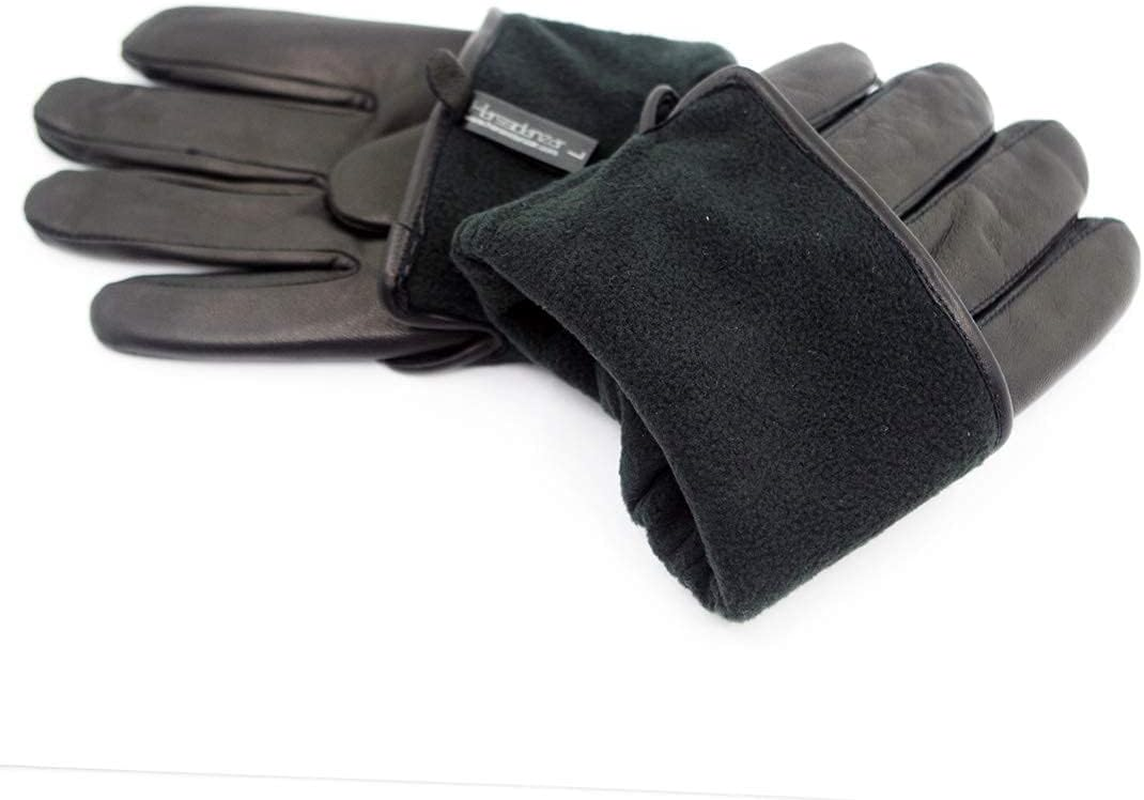 Harssidanzar Men'S Italian Sheepskin Leather Gloves