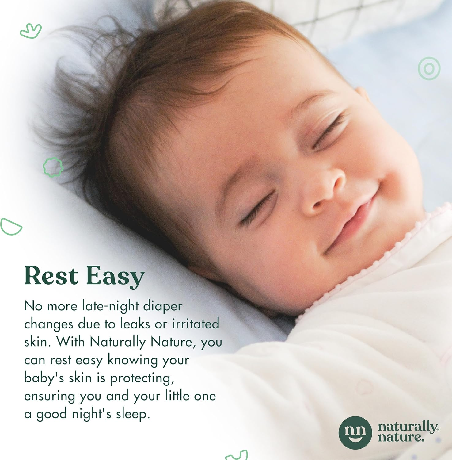 Naturally Nature Overnight Diaper Doubler Booster Pads with Adhesive for Pull-On & Regular Diapers | Nighttime Leak Protection for Heavy Wetters and Active Sleepers for Boys & Girls image number 2