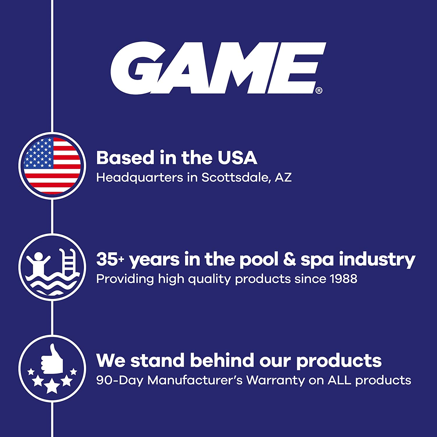 GAME 14030-BB Solar Digital Pool & Spa Floating Thermometer, Solar Powered, Fahrenheit & Celsius, Double-Sided Display, LCD Screen, Light Blue