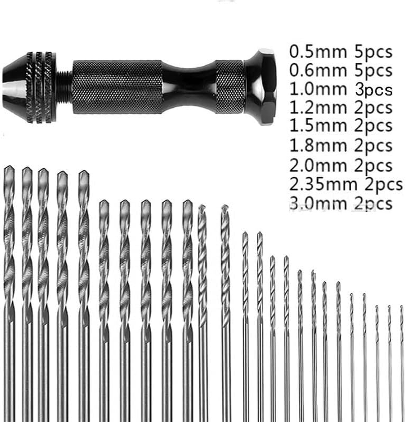 Limcryspp 25-Piece Mini Twist Drill Set, Small Drill Bits, Twist Drill Bits, Suitable for Wood, Jewelry, Plastic, Metal and Model Making - Rotating Tools, Power Tools, Suitable for DIY Handicrafts image number 3