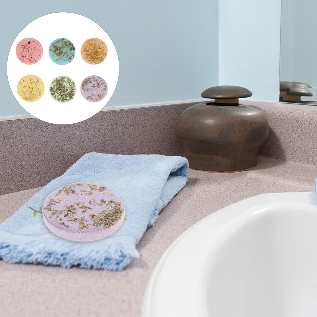 6Pcs Aromatherapy Steam Pieces Sheets for Home Bathroom Bath Spa Aroma Sheets Shower Streamers Aromatherapy Bombs image number 4