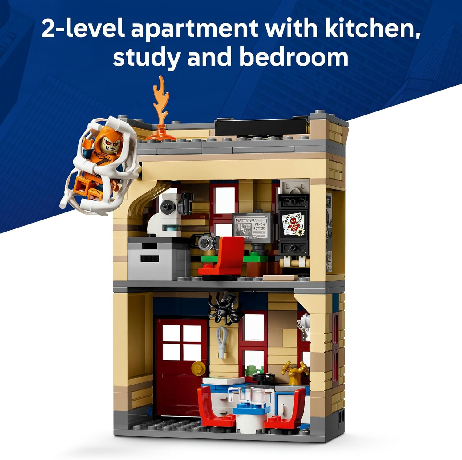 LEGO&reg; Marvel Peter Parker&rsquo;S Apartment 76317 Super Hero Building Toy with Minifigures, Spider-Man and Hobgoblin Battle, Collectible Toy for Kids, Present for Boys and Girls Aged 8 and Over