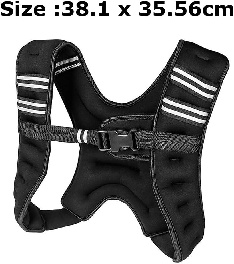 TOMVAES Adjustable Weighted Vest for Men & Women, Multi-Functional Reinforced Training Vest for Cardio and Strength Workouts, Fitness, Outdoor Training（Black） image number 1