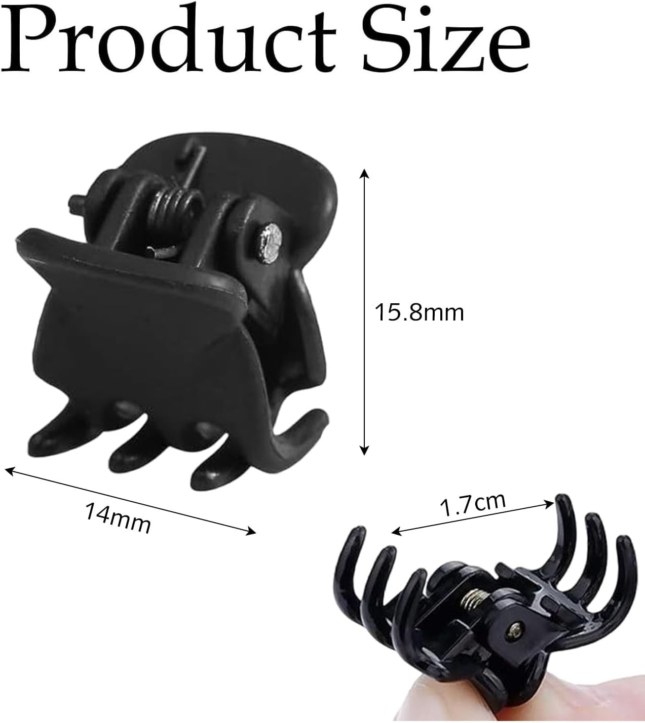 Set of 30 Small Hair Clips, Mini Hair Clips, Plastic Hair Clips and Clips Hair Accessories for Girls and Women (Black, Brown and Transparent) image number 6