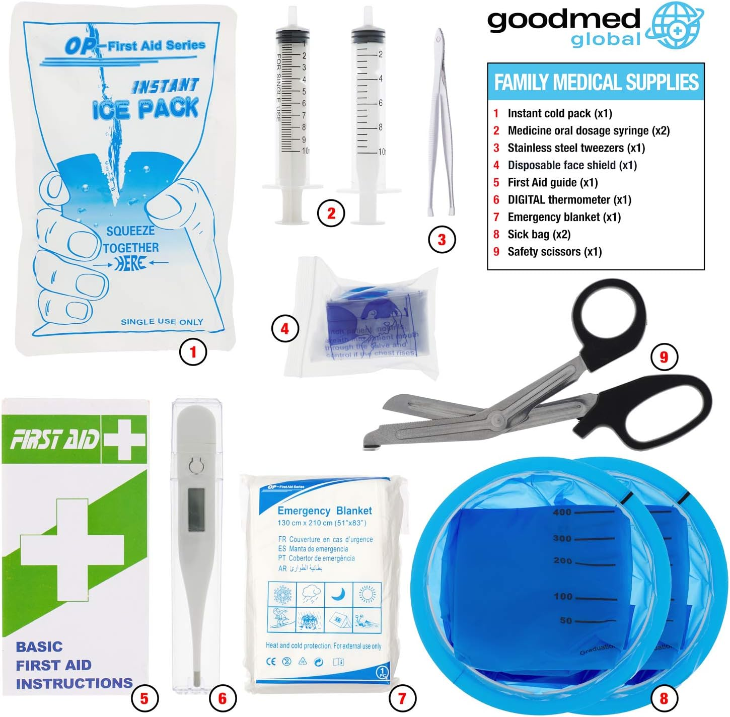 Family Guard   , 180Pieces, Essential Care for Families to Treat Minor Injuries at Home, Sporting Events and Travelling, 23Cm*18Cm image number 5