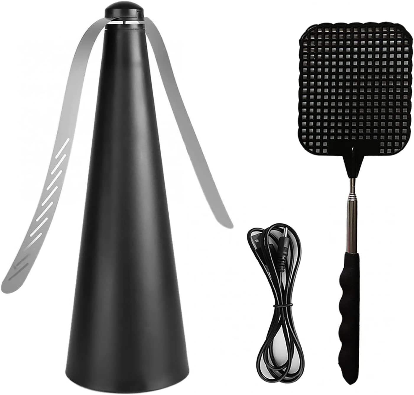 Fly Fans for Tables,Fly Away Rechargeable Repellent Fly Free Entertaining Fly Repellent Portable Fly Swatter Repellent Keep Flies Bugs Away from Food Battery Power Dual Use Kitchen Restaurant Outing image number 6