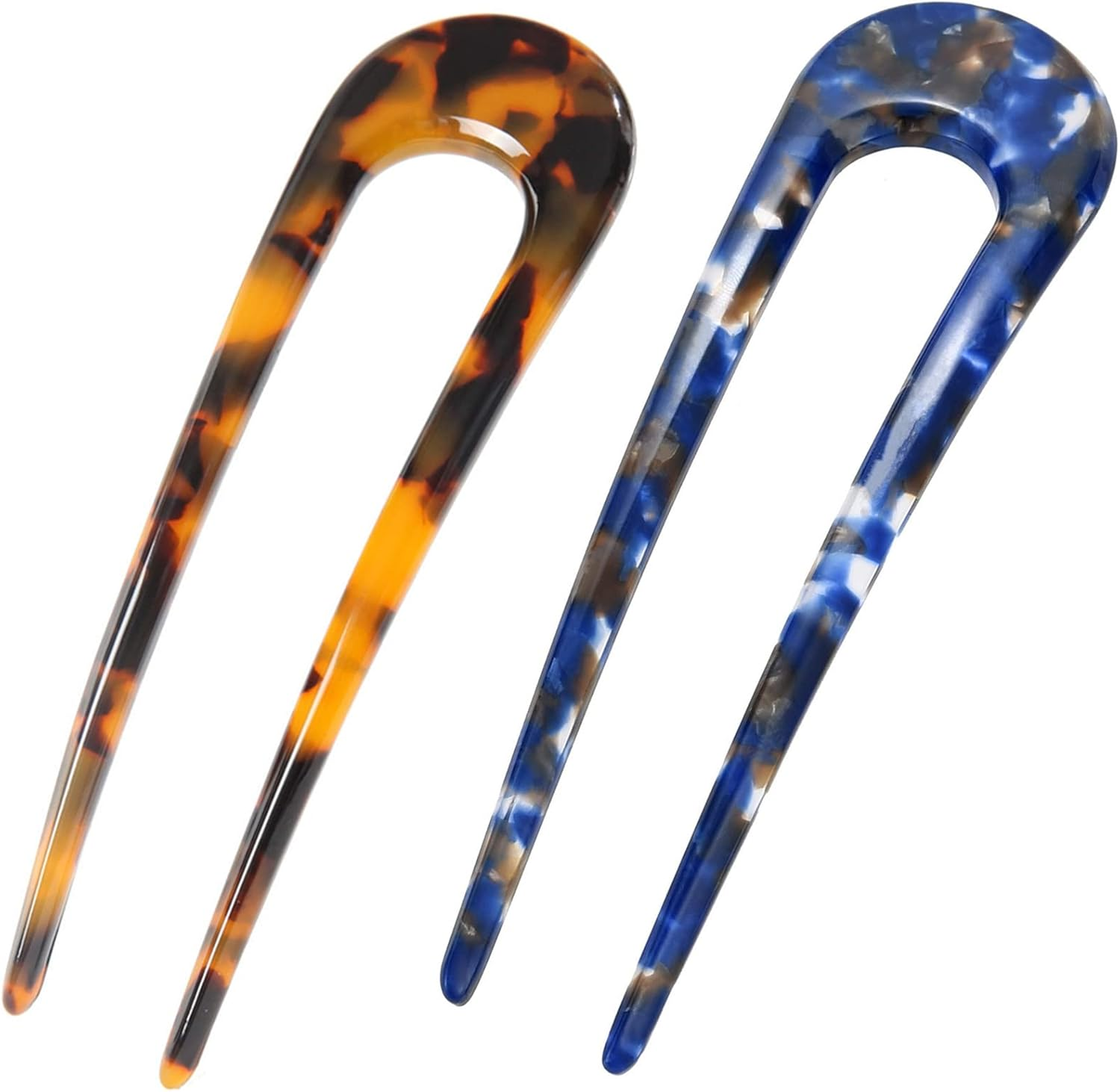 Pack of 2 Gold Metal French Hair Pins, French Hair Pins, Large French Pin Hairpin for Women and Girls