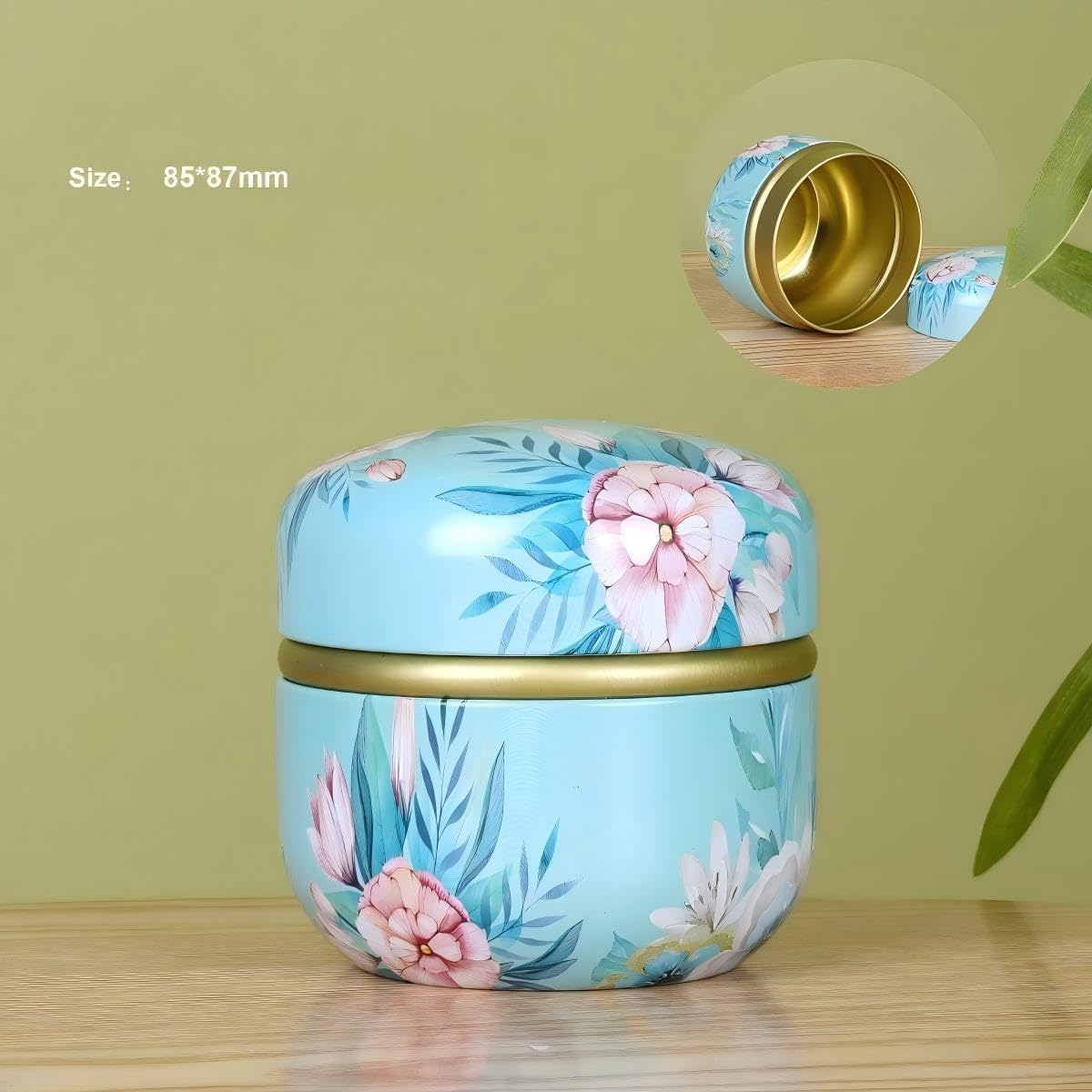 Empty Loose Powder Container with Lid, Portable Cosmetic Makeup Case, Travel Size image number 1