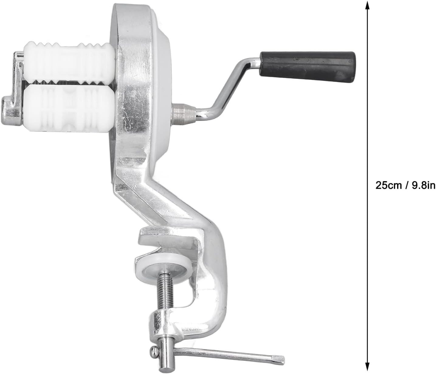 RASTKY Manual Noodle Maker Macaroni Maker Aluminium Alloy Silver Portable Hand Cranking Noodles Pressing Machine for Kitchen Restaurant - Kitchen Gadget for Homemade Noodles image number 2