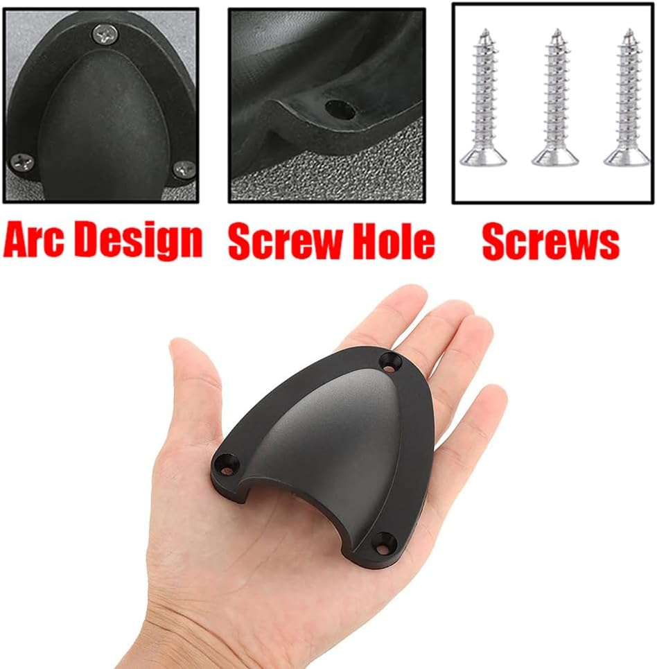 Yakamoz 6Pcs Marine Wire Cable Vent Cover, Nylon Wire Cable Hole Clamshell Vent with Mounting Screws for Marine Boat image number 5