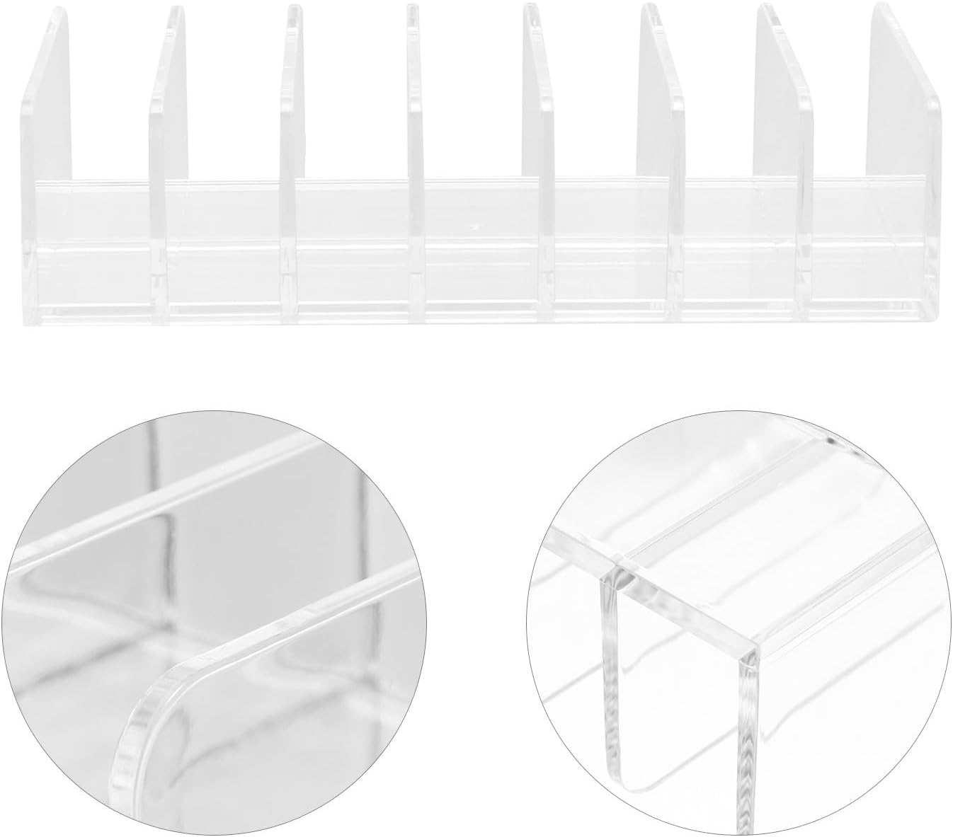 Luxshiny Vertical Makeup Organizer for Eye Shadow Palettes Divided Cosmetic Rack Compartments for Pressed Powder Storage for Vanity Table Organization image number 1