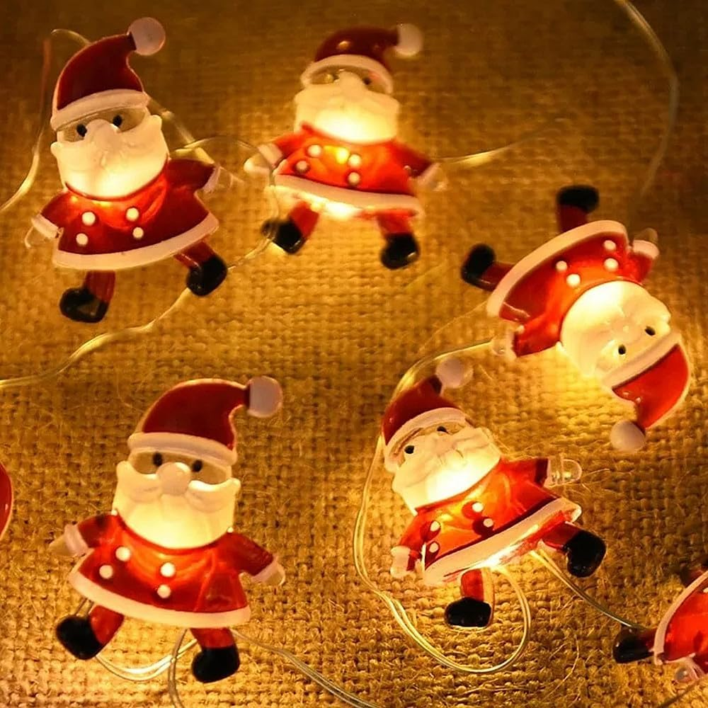 TRIXES Christmas Novelty String Lights - Santa Claus Father Christmas Design - 3M Battery Operated image number 3