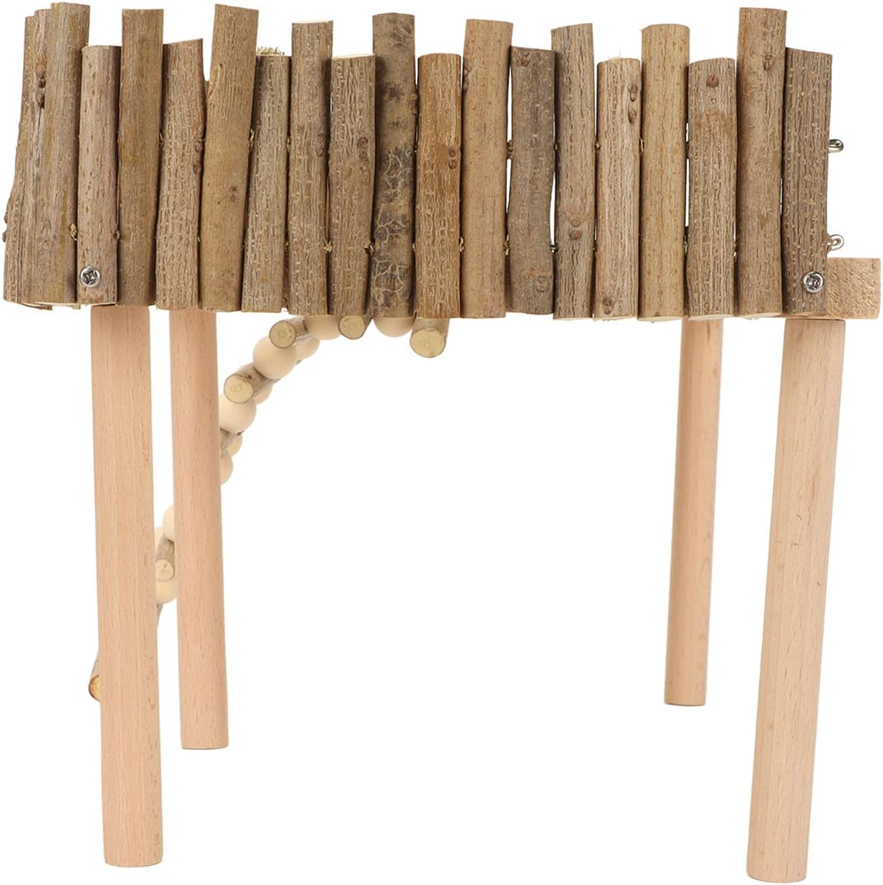 Hamster Climb Platform Decorative Wooden Small Pet Activity Playground with Ladder for Golden Bear Sugar Glidersmall Animals Activity Set with Ladder Food Bowl