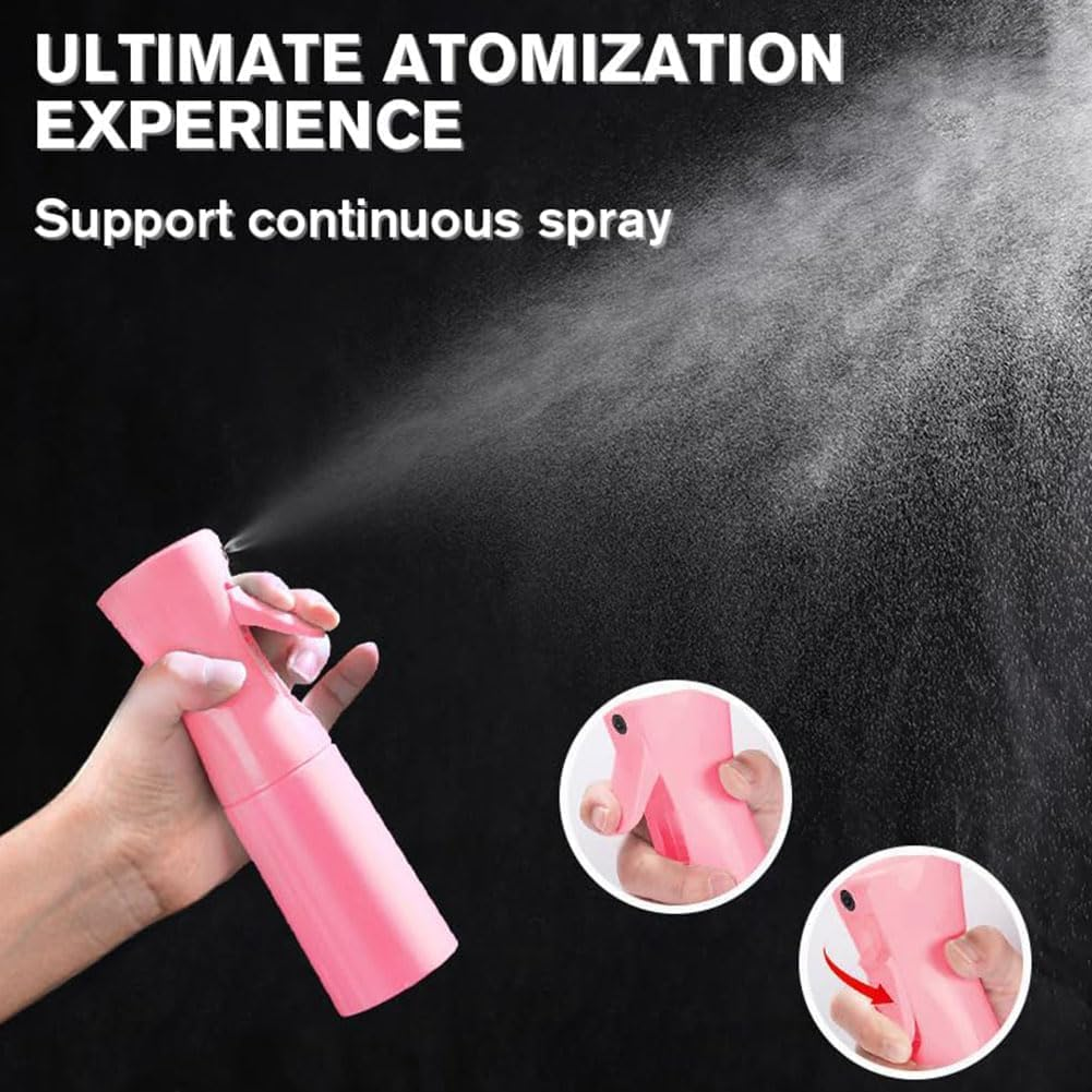 Continuous Spray Bottle, 6.8Oz/200Ml Ultra-Fine Mister, Hair Spray Bottle, Essential Oil Scents, Water Spray Bottle for Hair Curling, Cleaning, Plants, Pets, Skin Care (Pink) image number 1
