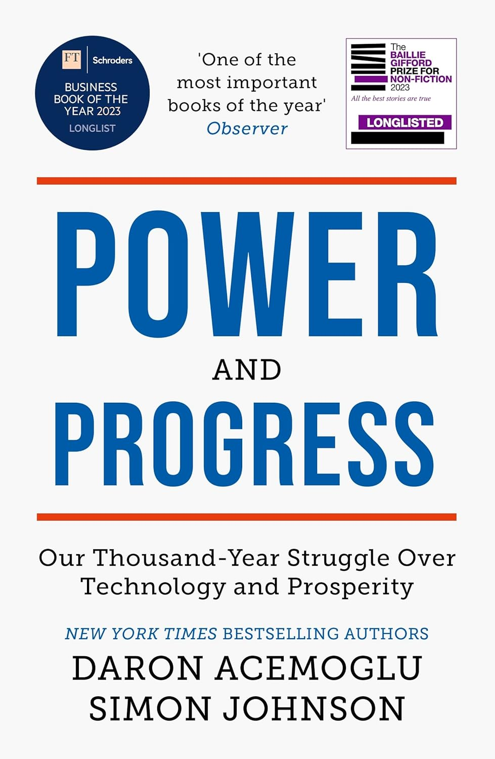 Power and Progress: Our Thousand-Year Struggle over Technology and Prosperity | Winners of the 2024 Nobel Prize for Economics