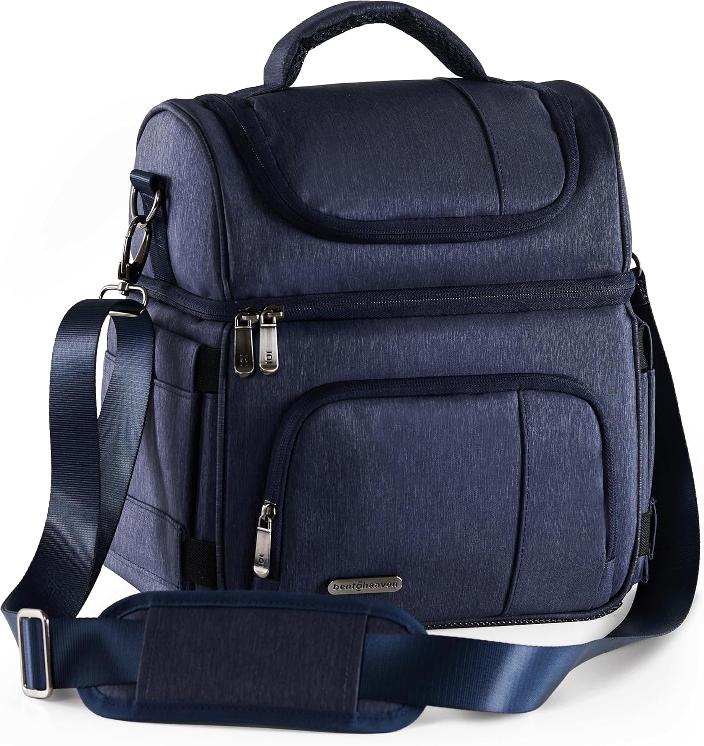 Bentoheaven Lunch Bag & Lunch Box for Men and Women - Premium Materials, Extra Large Capacity (24 Cans) Double Deck - Leakproof Insulated Soft Large Adult Lunch Cooler Bag for Work, Travel (15L,Gray)