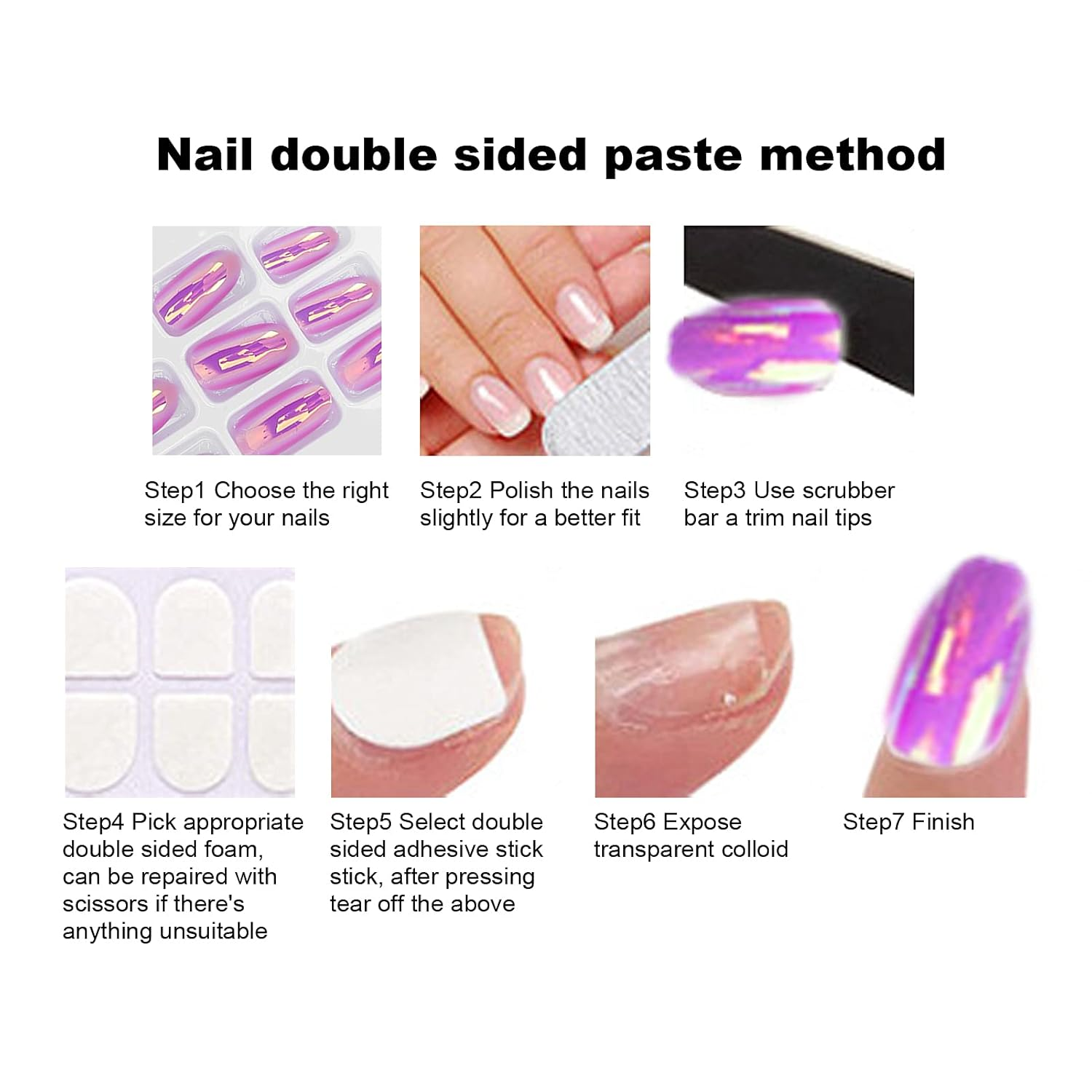 Brilhante 24 Pe&ccedil;as De 24 Pe&ccedil;as Caix&otilde;es Longos Unhas Artificiais Falsas Para Mulheres Unhas Merodeio 12 Tamanhos (LG07) image number 5